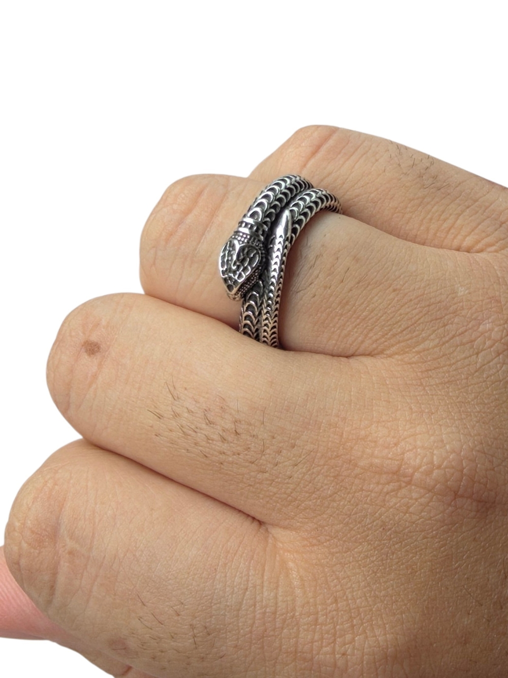 Gucci Snake Wrap Ring In Sterling Silver Us Size 11 - Picture 4 of 4